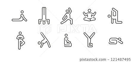 Yoga Icons Set 121487495