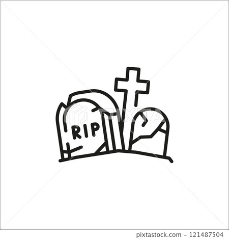 Gravestone Icon 121487504