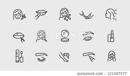 Beauty Icons Set Beauty Icons Set 121487577