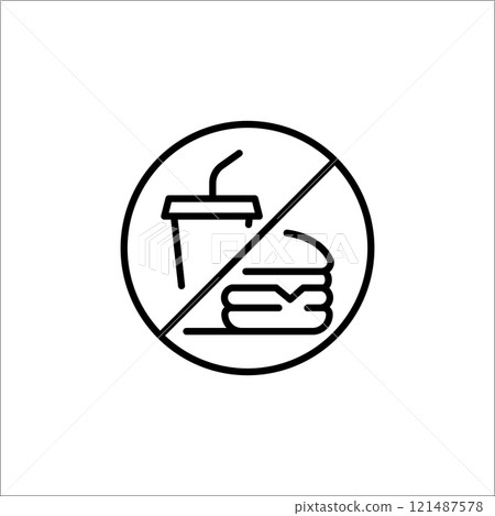 No Fast Food Icon No Fast Food Icon 121487578