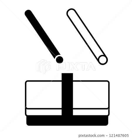 Illustration of chalk and blackboard eraser Illustration of chalk and blackboard eraser 121487605