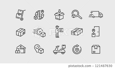 Delivery Services Icon Set 121487630