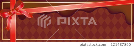 橫幅情人節白色情人節巧克力棒複製空間框架背景插圖材料 121487890