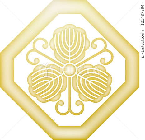 家族徽章：角上的藤橡樹[金色] 121487894