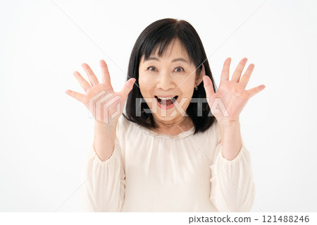 女性高級肖像驚訝 121488246