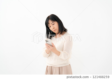 Female senior smartphone Female senior smartphone 121488259