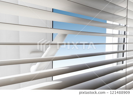 Window with blinds 121488909