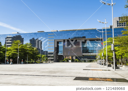 Architecture view of the Taichung City Government Building, Taiwan. It is the highest-level local administrative agency in Taichung. 121489068