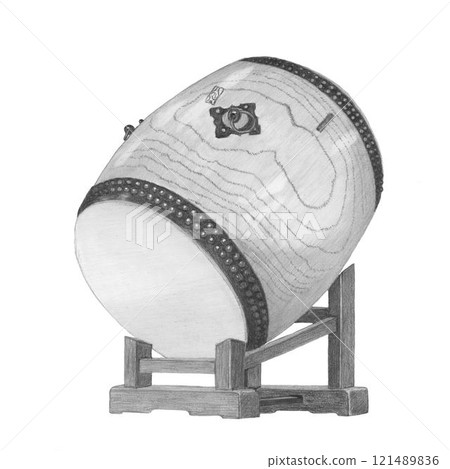 日本鼓_鉛筆畫 121489836