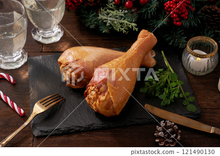 火雞腿聖誕形象 火雞腿聖誕形象 121490130