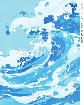 動態波的插圖 121490670