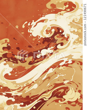 Dynamic wave illustration 121490671