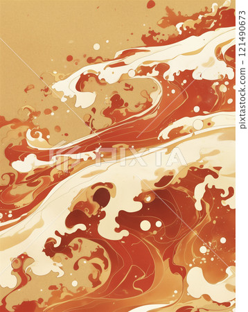 Dynamic wave illustration 121490673