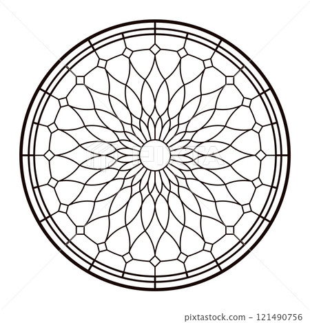Geometric abstract ornament. 121490756