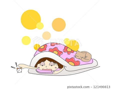 冬天早晨過夜的插圖 121490813