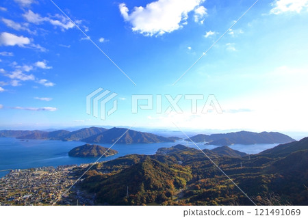 從八卷展望台（能呂山半山腰）眺望四國飛島街道 121491069