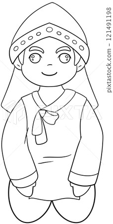 Hanbok Coloring Page 121491198