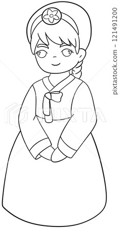 Hanbok Coloring Page 121491200