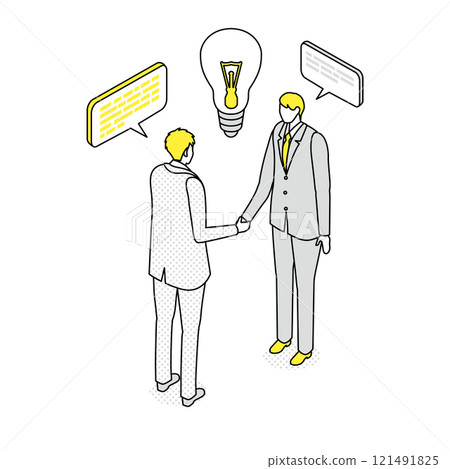 Isometric people sharing ideas and applying them to business 121491825