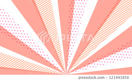 Pop warm color radiation background illustration 121491858