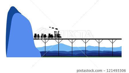 Landscape whit an train Landscape whit an train 121493306