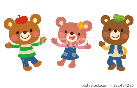 Cute bear pop character Cute bear pop character 121494286
