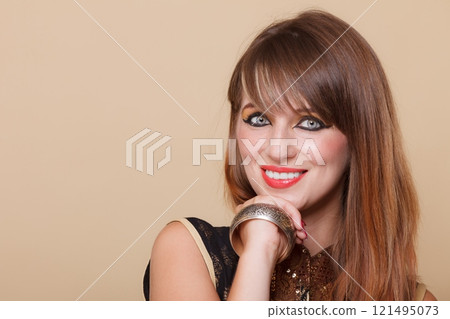 Portrait orient girl with makeup Portrait orient girl with makeup 121495073