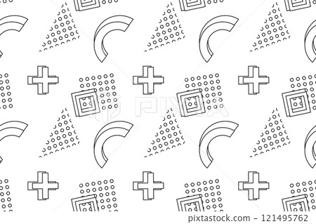 Abstract Geometric Shapes Coloring Pattern for Kids Abstract Geometric Shapes Coloring Pattern for Kids 121495762