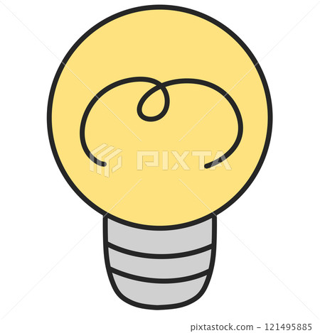 Simple illustration of a light bulb 121495885