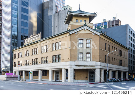 Building view of the Taipei National Center of Photography and Images in Taiwan. it was built during the Japanese colonial era. 121496214
