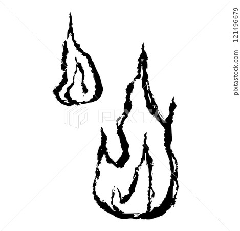 用畫筆描邊手繪火焰圖 121496679