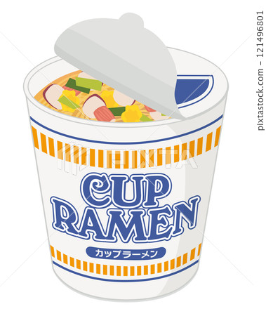 Food_Cup ramen_Seafood_Open the lid 121496801