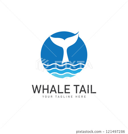 Whale tail icon vector illustration 121497286