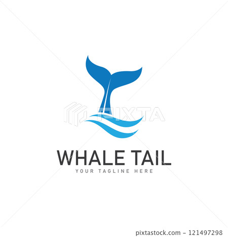 Whale tail icon vector illustration Whale tail icon vector illustration 121497298