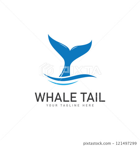 Whale tail icon vector illustration 121497299