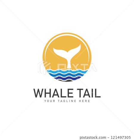 Whale tail icon vector illustration 121497305