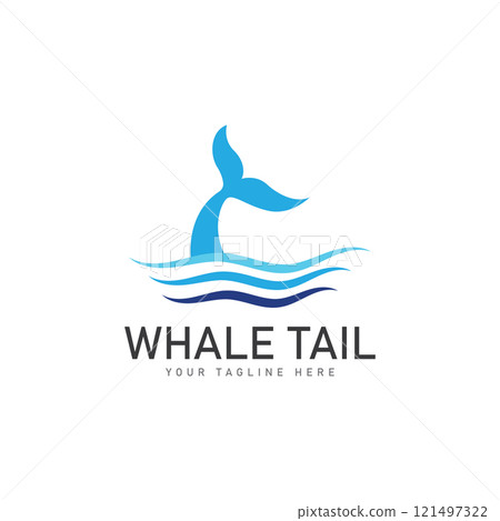 Whale tail icon vector illustration 121497322