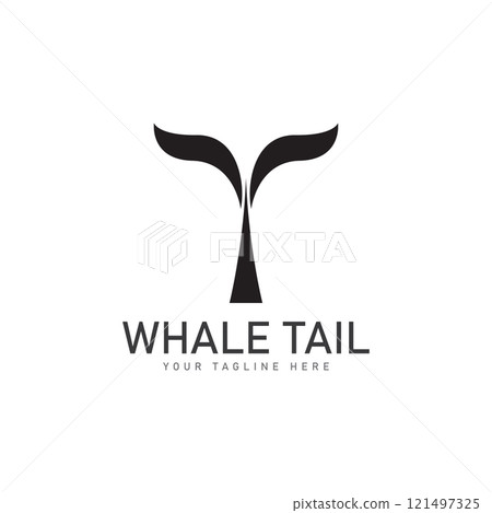 Whale tail icon vector illustration 121497325