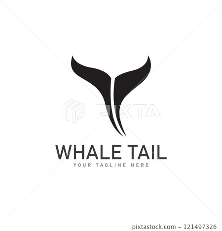Whale tail icon vector illustration Whale tail icon vector illustration 121497326