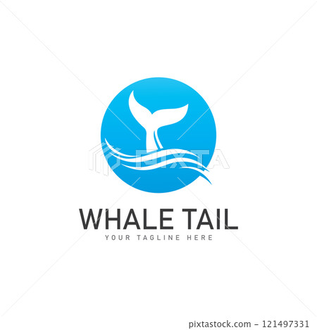 Whale tail icon vector illustration Whale tail icon vector illustration 121497331