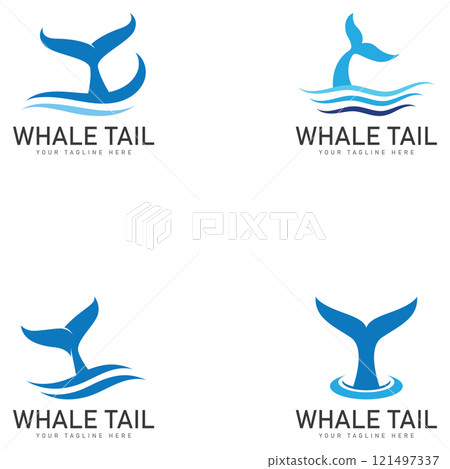 Whale tail icon vector illustration 121497337