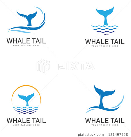 Whale tail icon vector illustration 121497338