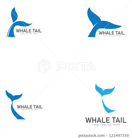 Whale tail icon vector illustration Whale tail icon vector illustration 121497350
