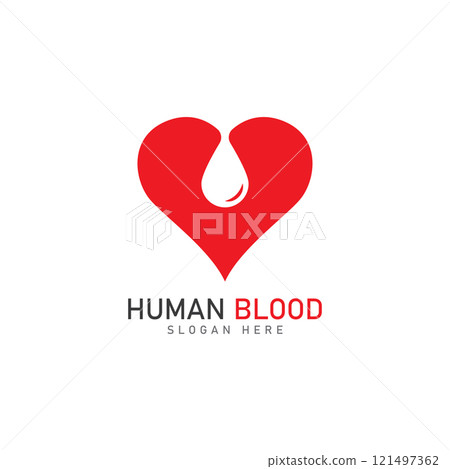 human blood logo template vector icon illustration design 121497362