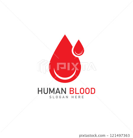 human blood logo template vector icon illustration design 121497363