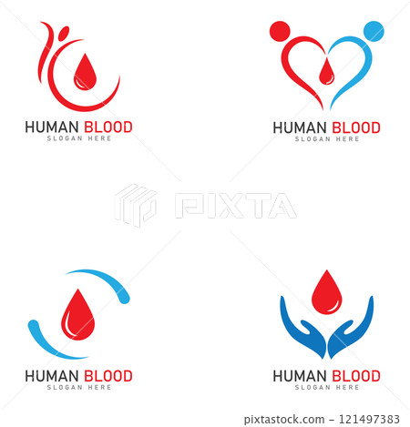 human blood logo template vector icon illustration design human blood logo template vector icon illustration design 121497383