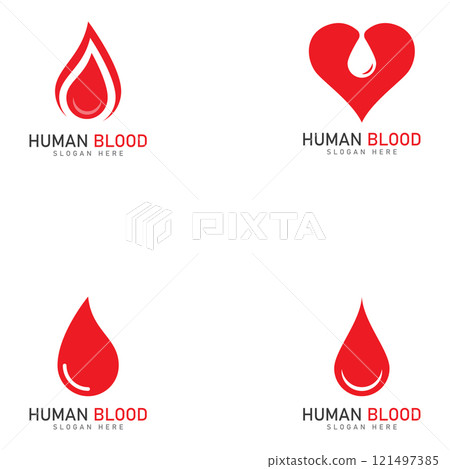 human blood logo template vector icon illustration design 121497385