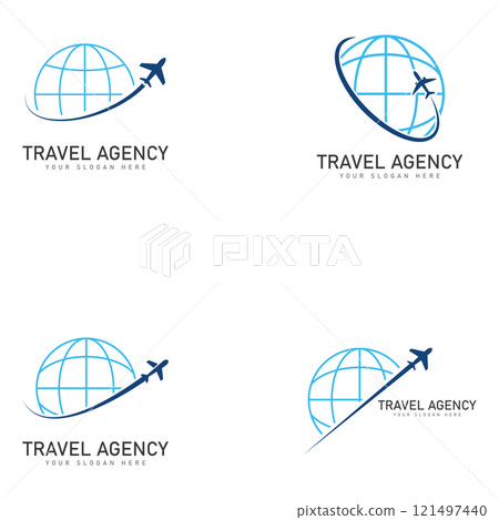 travel agency logo design template vector 121497440