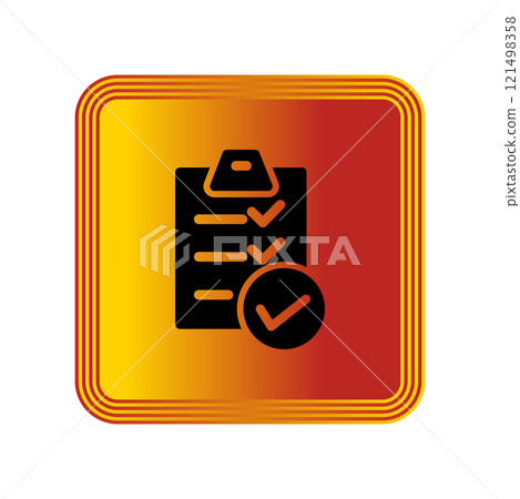 Checklist icon design template Checklist icon design template 121498358