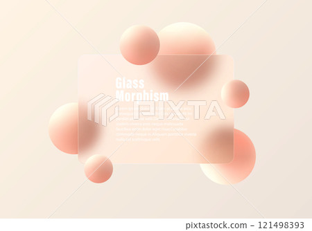 Gradient background with glass partition and floating spheres. Background glass morphism. Gradient background with glass partition and floating spheres. Background glass morphism. 121498393
